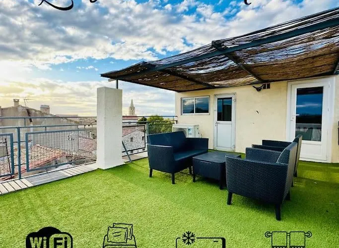 Le Montadou Avec Roof Top - Local Velosmotos - Netflix - Climatisation Cuxac-d'Aude photo