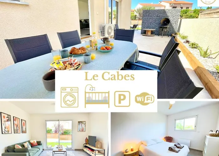 Le Cabes - Climatisation - Bbq -Terrasse & Jardin- Free Parking 2 Places-Wifi - Teletravail - Sudsejourconciergerie Cabestany Foto