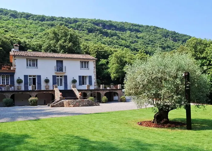 Villa Mas La Solarie Au Coeur Des Cevennes Avec Acces Prive A La Riviere Thoiras Foto